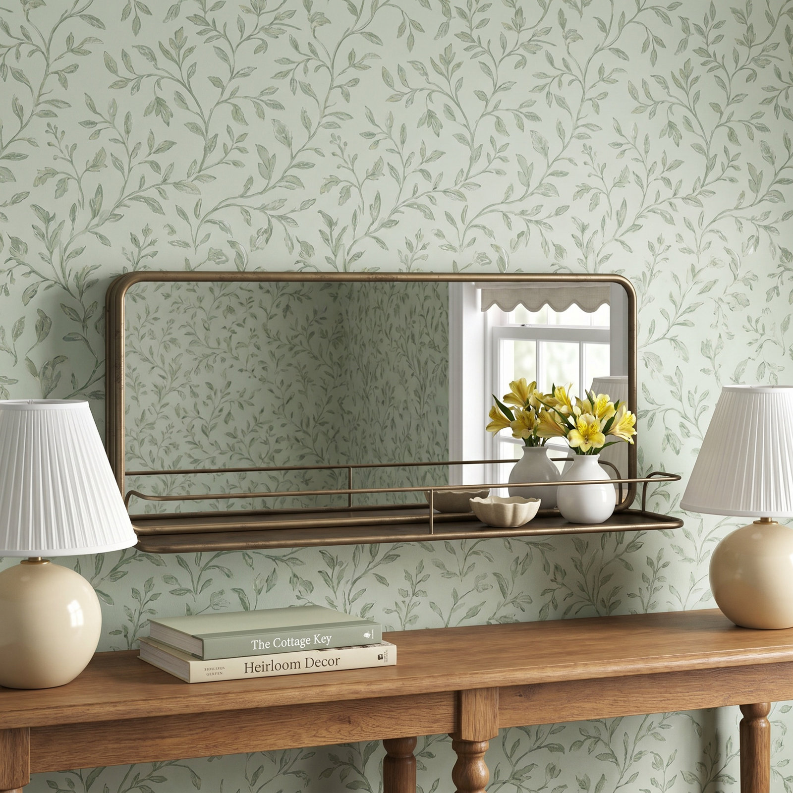 Redrow 36" Accent Mirror, Brass/Gold