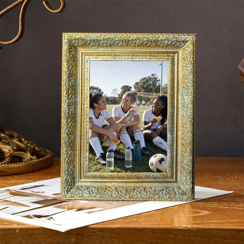 Cadre photo doré antique 1PC pour présentation de photos et d'anniversaires 5 "x 7"