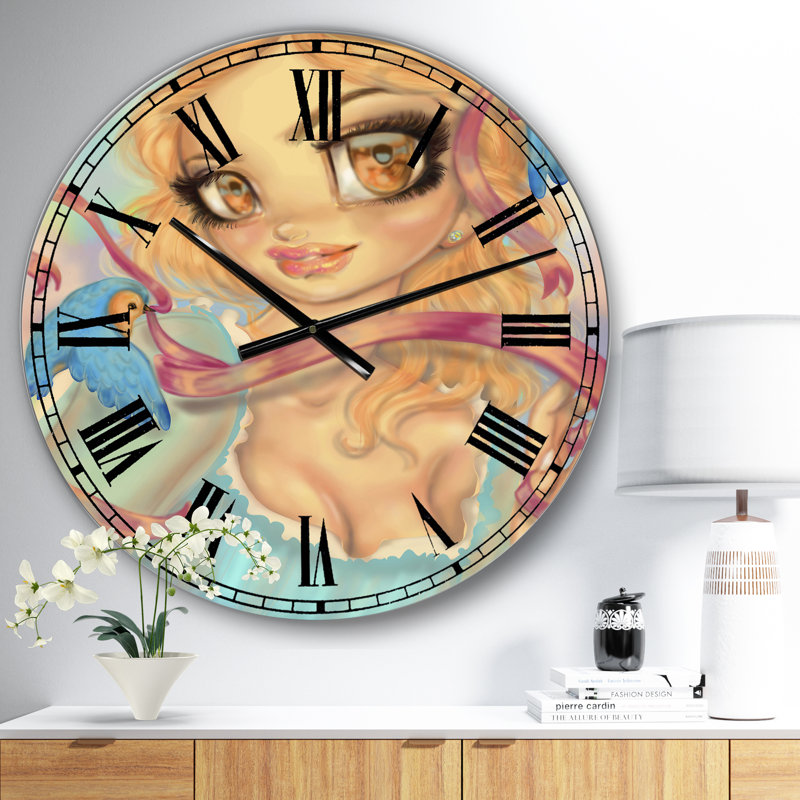 Cendrillon - grande horloge murale moderne, Surdimensionné