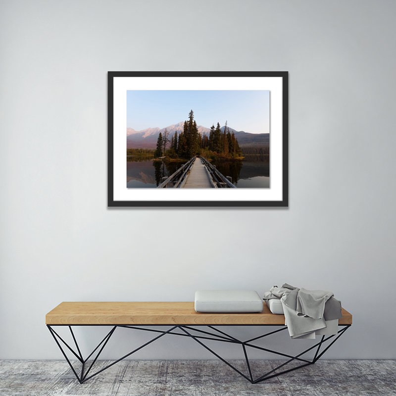 Bridge Pyramid Lake Print by Alexander Iby, 50" H x 72" W x 2.5" D, Black