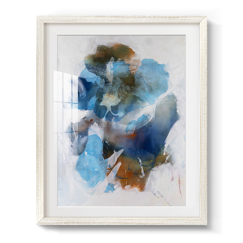 Bleu brumeux II - impression encadrée, H 28,5 po x l 20,5 po, Blanc