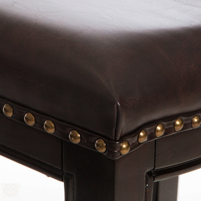 Eliana Upholstered 30'' Bar Stool with Solid Wood Frame, Espresso, Counter Stool (30" Seat Height)