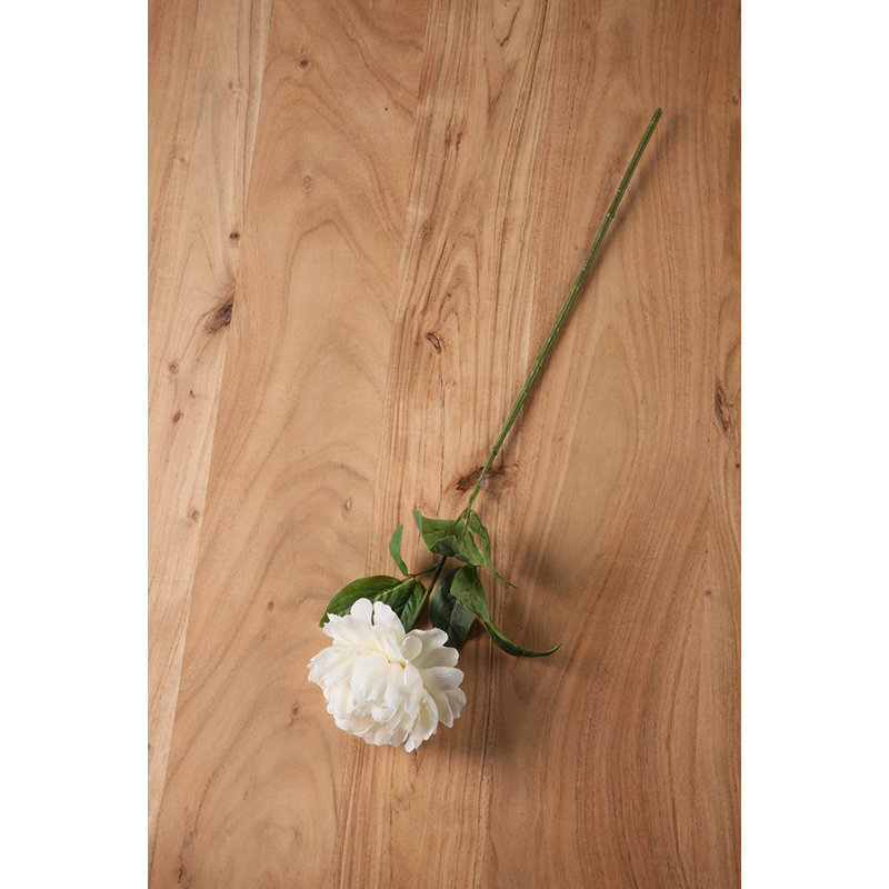 Faux Off White Peony Stems