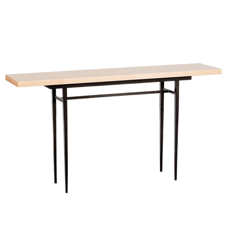 Wick Console Table, Black, 32.1" H x 60" W x 14" D, Natural