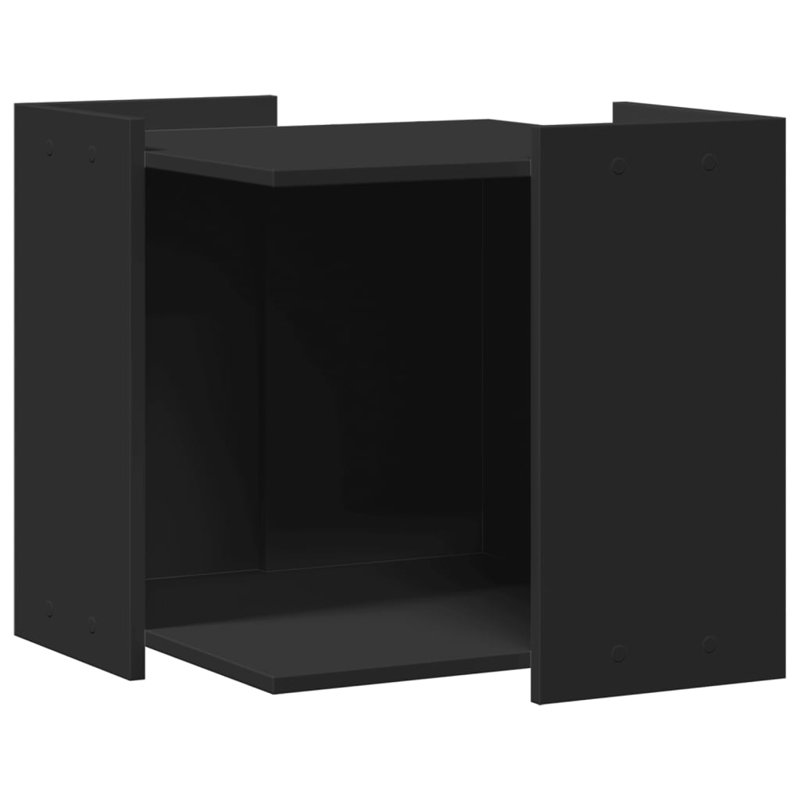 Engineered Wood Litter Box Enclosure, 51cm H x 53cm W x 53cm D, Black