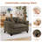 Corduroy Oversized Armchair, 46.5-Inch Wide Accent Chair Suitable For Living Rooms And Bedrooms Modern Lounge Chair, Mid-Century Style Upholstered Reading Chair Comfortable Living Room Seating, Single Sofa Chair-755162907-755162905