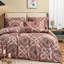 Ensemble de housse de couette réversible en microfibre beige-1377489207