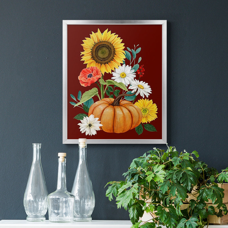 «Beautiful Fall II», toile encadrée de qualité supérieure - prête à être accrochée, H 24 po x l 20 po, Argent