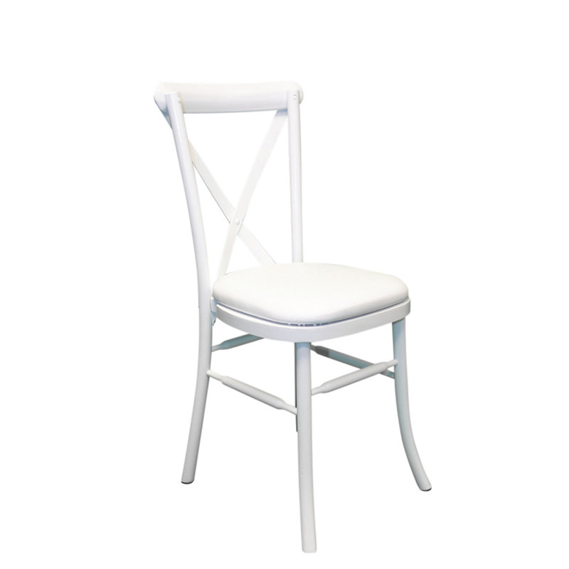 Atkins 43cm H Upholstered Cross Back Stacking Side Chair