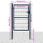 vidaXL Fence Gate Steel 39.4"x78.7" Anthracite