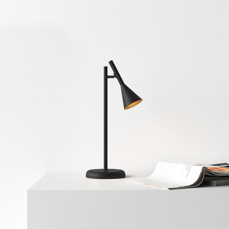 Adjustable Black Metal Cone Desk Lamp