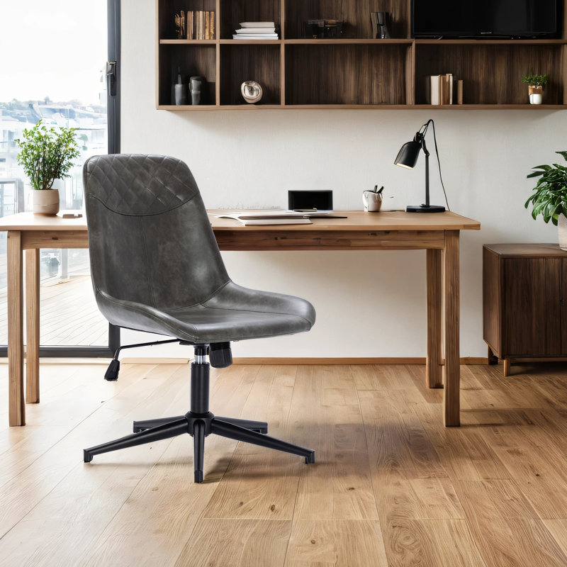 Mariello Adjustable Height Faux Leather Swivel Conference Chair
, Dim Gray, Black