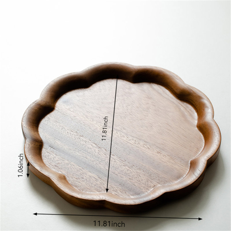 Wood Tray, 1.06" H x 11.81" W x11.81" D