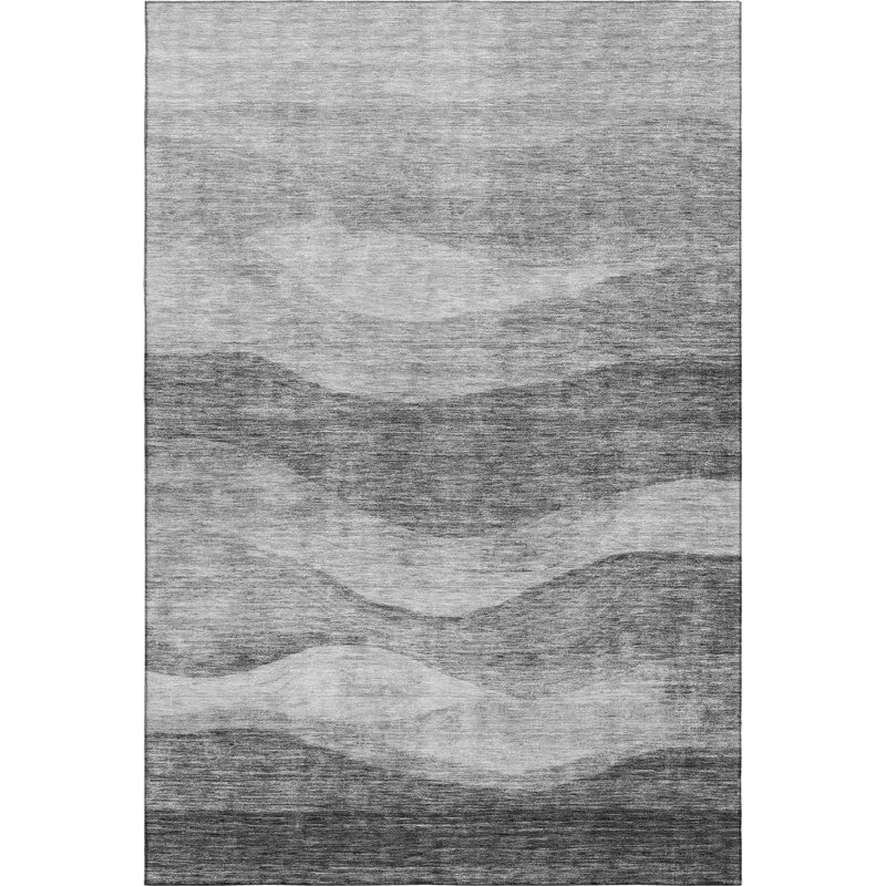 Premium Machine Washable Krause AMF1141 Swirls Rug, Rectangle 2'6" x 3'10"
