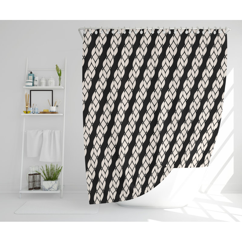 Samara Polyester Shower Curtain, 177cm H x 177cm W