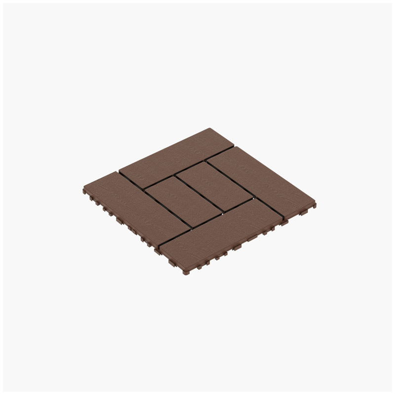 Carrelage de patio 12 po ZZ Style, Rouge brun