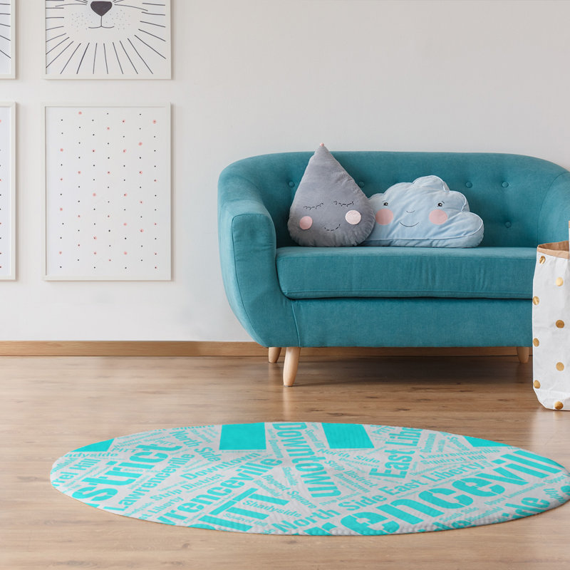 Chenille Indoor Rug, Round 5'
