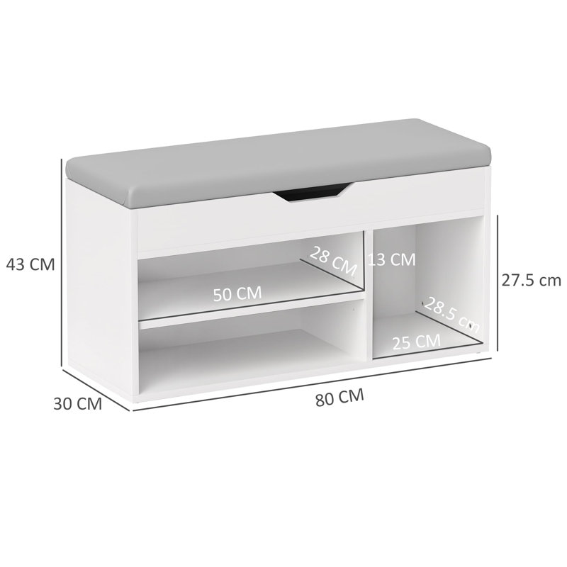 7 Pair Shoe Storage Bench