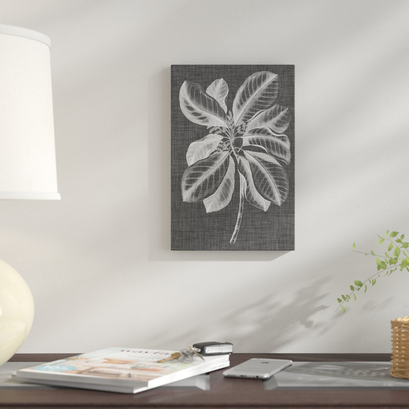 « graphique feuillage ii », reproduction d’impression sur toile tendue, H 26 po x l 18 po x P 1,5 po, Toile tendue