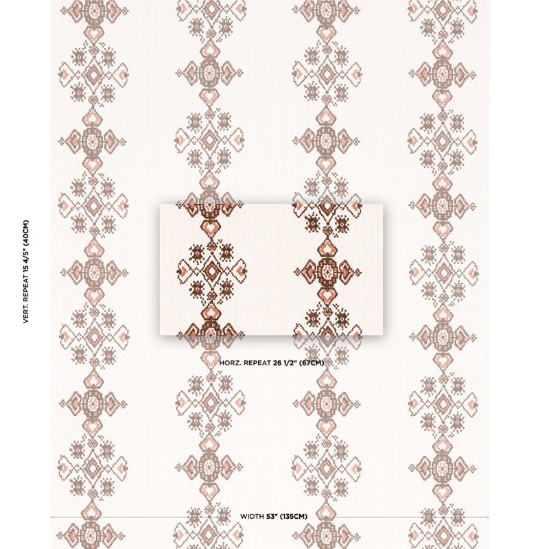 Nadira Embroidery Fabric, Cocoa
