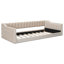 Lit de repos simple simple TG et poche de rangement latérale, beige-482887593