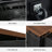 Farmhouse Kitchen Island With Storage, Sliding Barn Door & Metal Grid Side Door, Rolling Kitchen Island On 5 Wheels With Spice Rack, Glass Holders,island Table With Drop Leaf For Kitchen, Black-1670335481