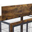 Table d'appoint pour chien sur roulettes avec portes doubles et plateau relevable-280929789-280929786