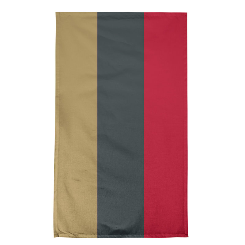 Serviette de thé hockey Anaheim, Sergé de coton, Doré / gris acier / rouge