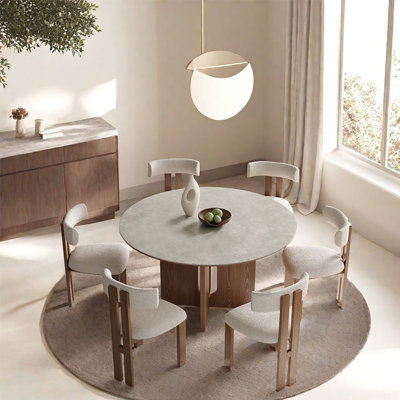 Simple French retro style round dining table sets