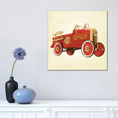 Modern Art- Fire Engine 36 by 5by5collective - Wrapped Canvas Gallery-Wrapped Canvas Giclée