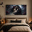 Couple de squelettes gothiques avec des roses rouges et une toile murale complète pour l'Halloween-1723083328