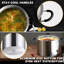 Grande marmite à induction avec couvercle de 20 cuillères à cuisson professionnelle Cook N Home, avec poignées Stay-Cool, argent-92912886