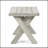 Rustic Acacia Wood Patio Side Table With Sandblast Finish And Classic Cross Base, Perfect For Outdoor Use-1412449221