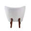 Fauteuil d'appoint blanc - siège à oreilles rembourré