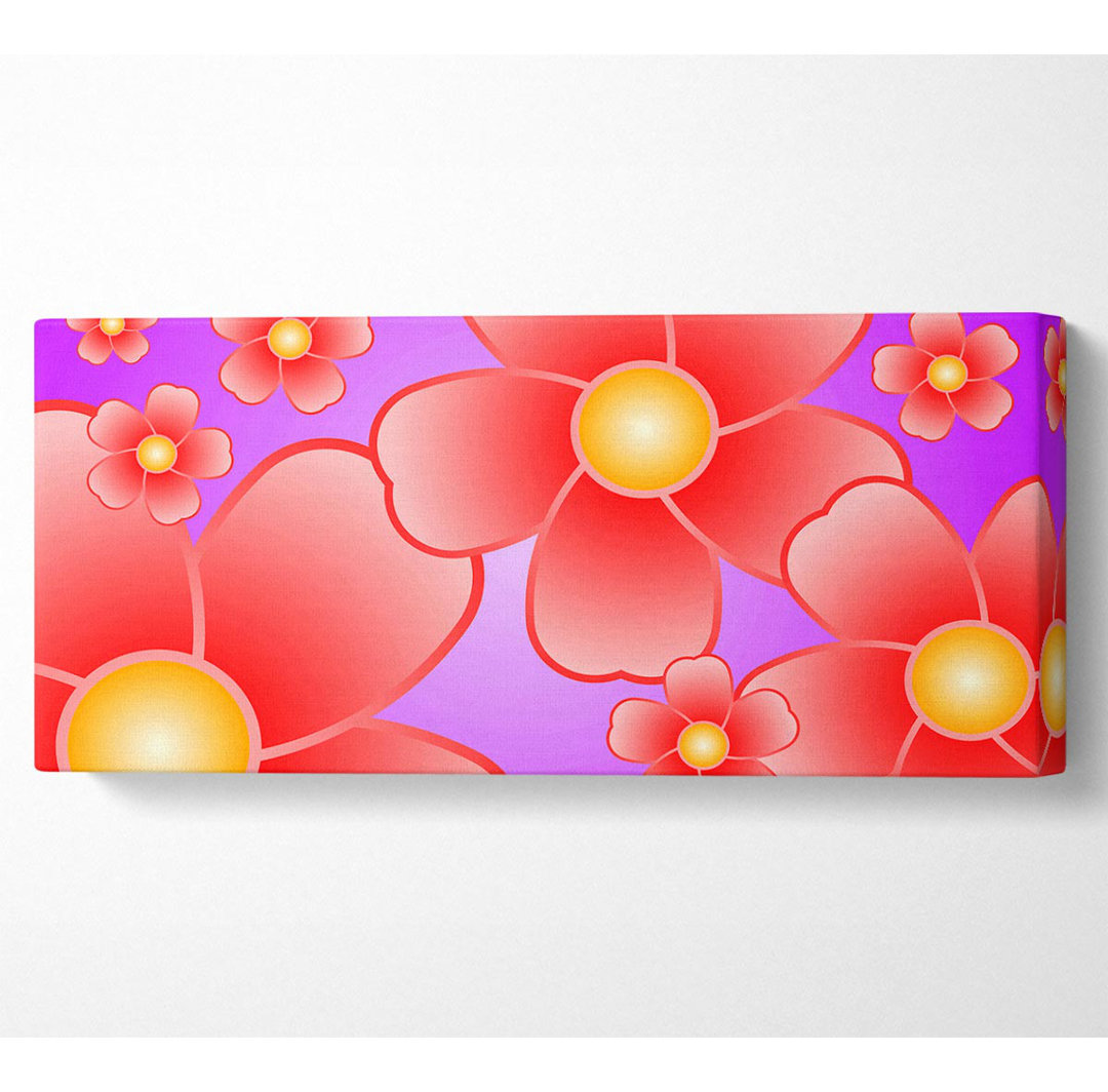 Psychodelic Flowers - Kunstdrucke auf Leinwand - Wrapped Canvas