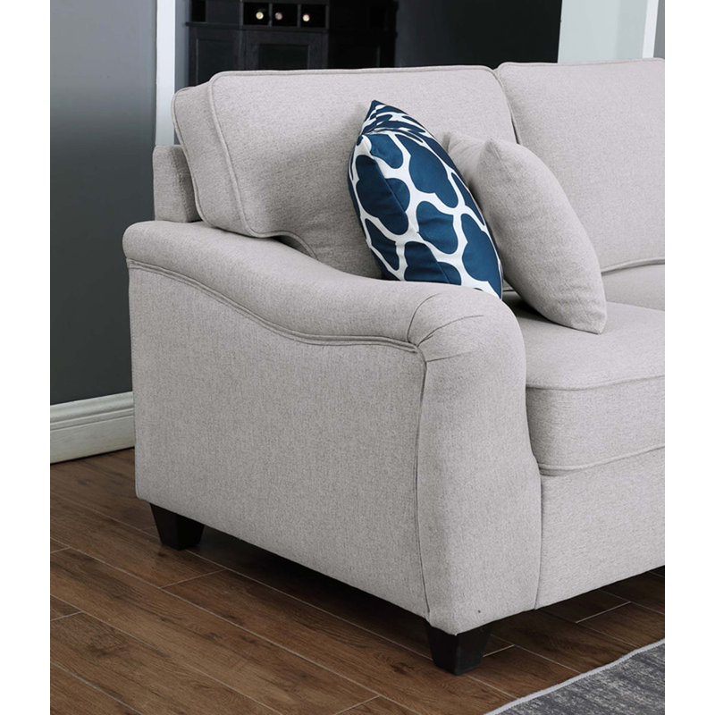 Finley 7-Piece Modular L-Shape Linen Sectional Sofa and Ottoman