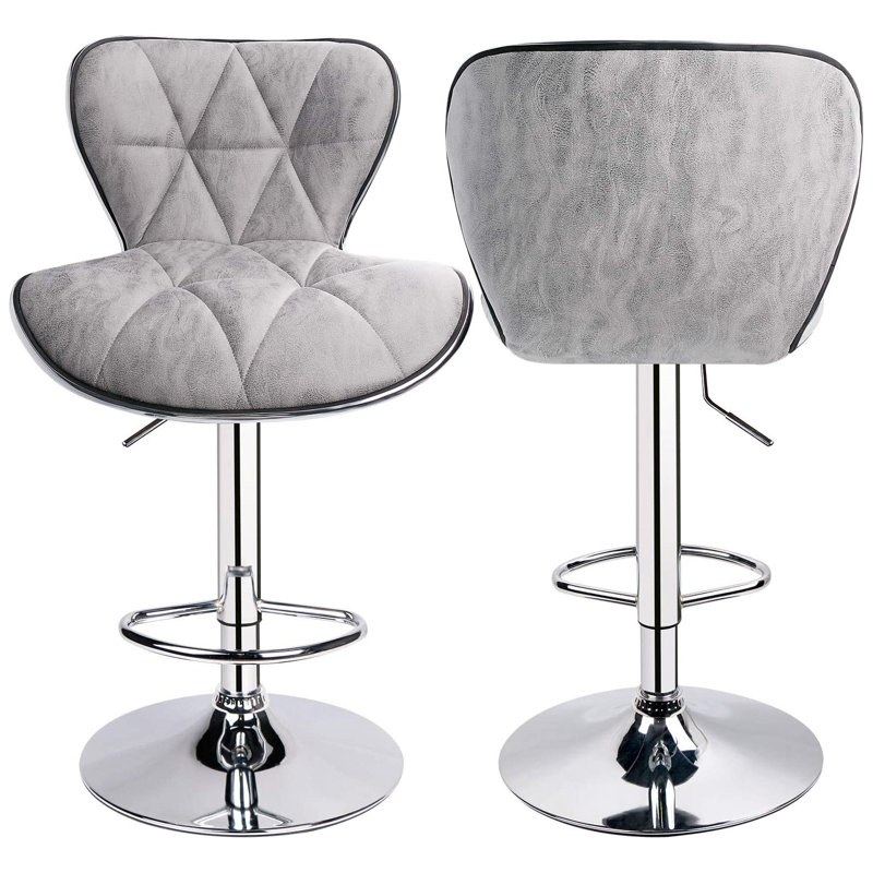 Tabouret de bar réglable 32,5 po Maineville, Gris