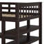Lit mezzanine avec tablettes de rangement et bureau sous le lit-1140878370