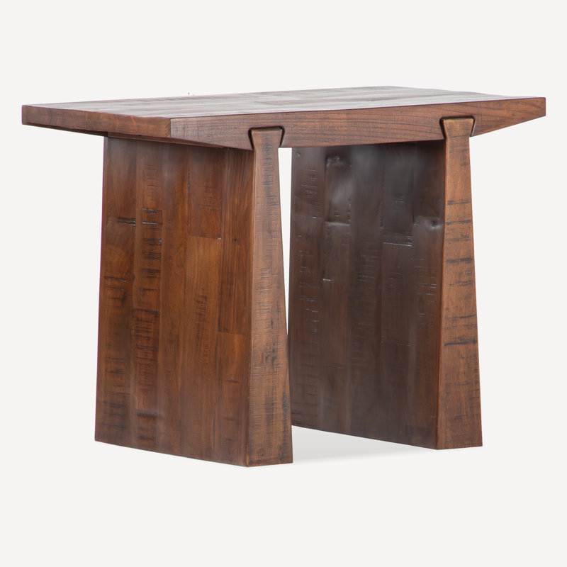 Janke Reclaimed Wood Side Table - Rustic