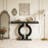 Mirrored Console Table Modern Sofa Table with O-Shaped Base-330071916
