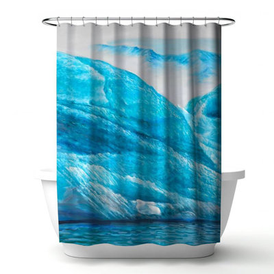 Shower Curtain LA91 – Polyester Shower Curtain, Dye Sublimation Print, 71" W × 74" L
