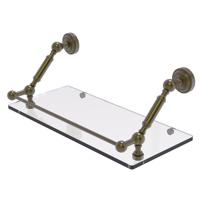 Marchmont Bracket Shelf, Antique Brass, 7.3" H x 18" W x 8.6" D