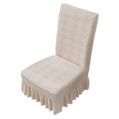 seat cover Chair Covers For Dining Room Stretch Chair Slipcovers With Skirt For Kitchen Seat Protectors Wedding Banquet Decor Kids  Spandex Fabric Washable