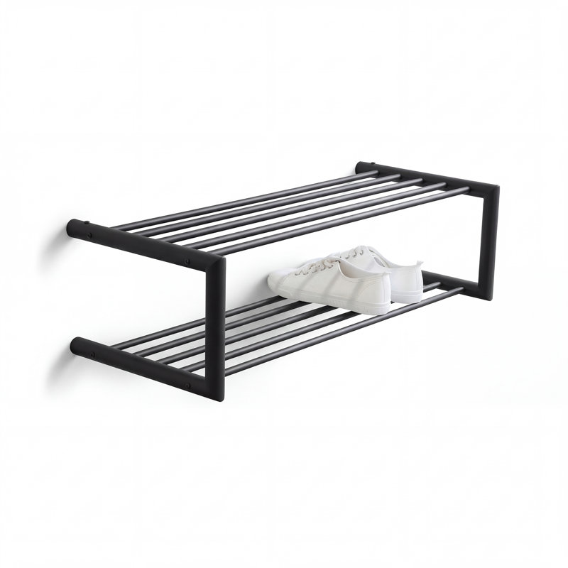 SOENZ 6 Pair Shoe Rack, Black