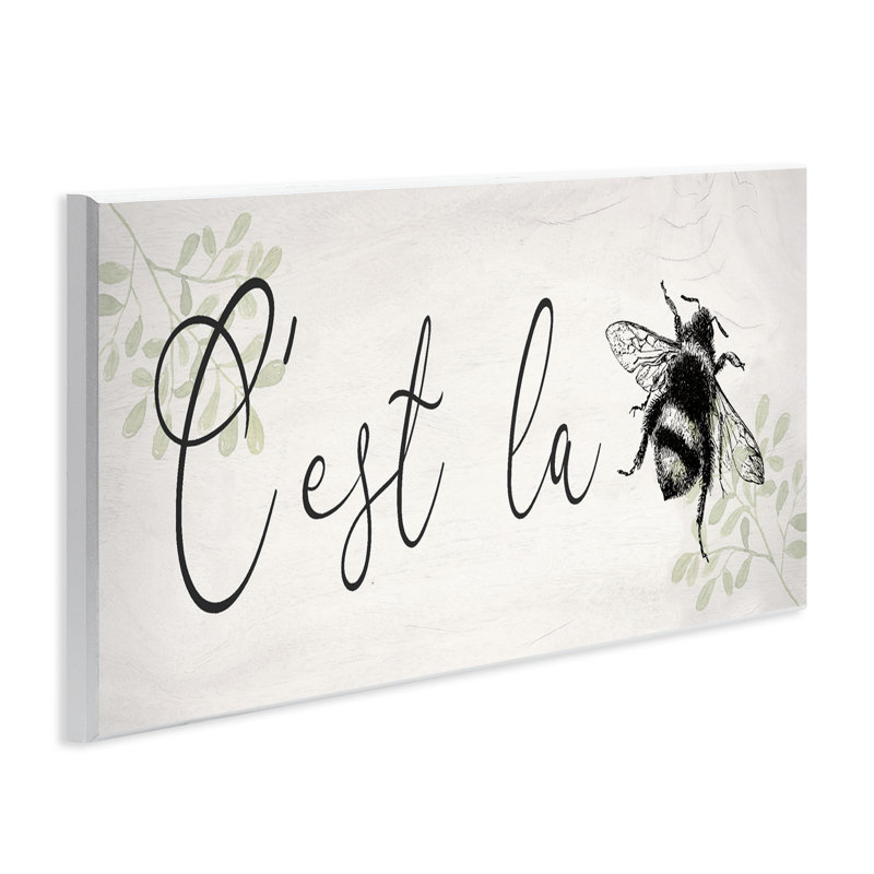 C'est La Bee Phrase Wall Plaque, design by Lil' Rue