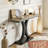 Narrow Entryway Foyer Table with Geometric Base-1031129342