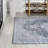 Heidine Chenille Cottage Medallion Machine-Washable Gray/Blue/White Rug-1606056389