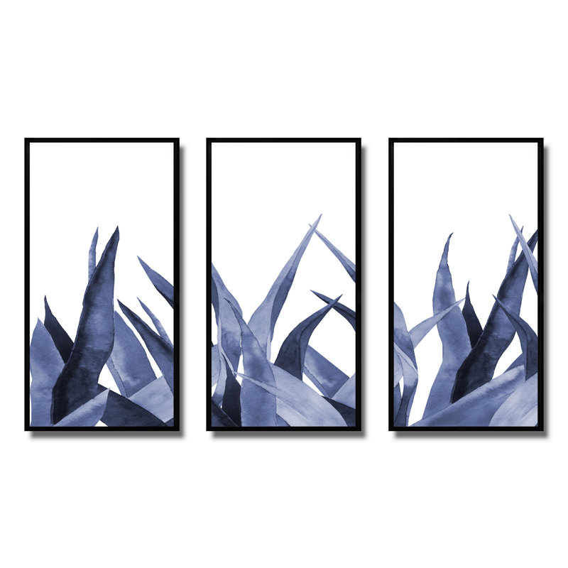 " Unknown " 3 - Pieces, 28" H x 36" W, Black