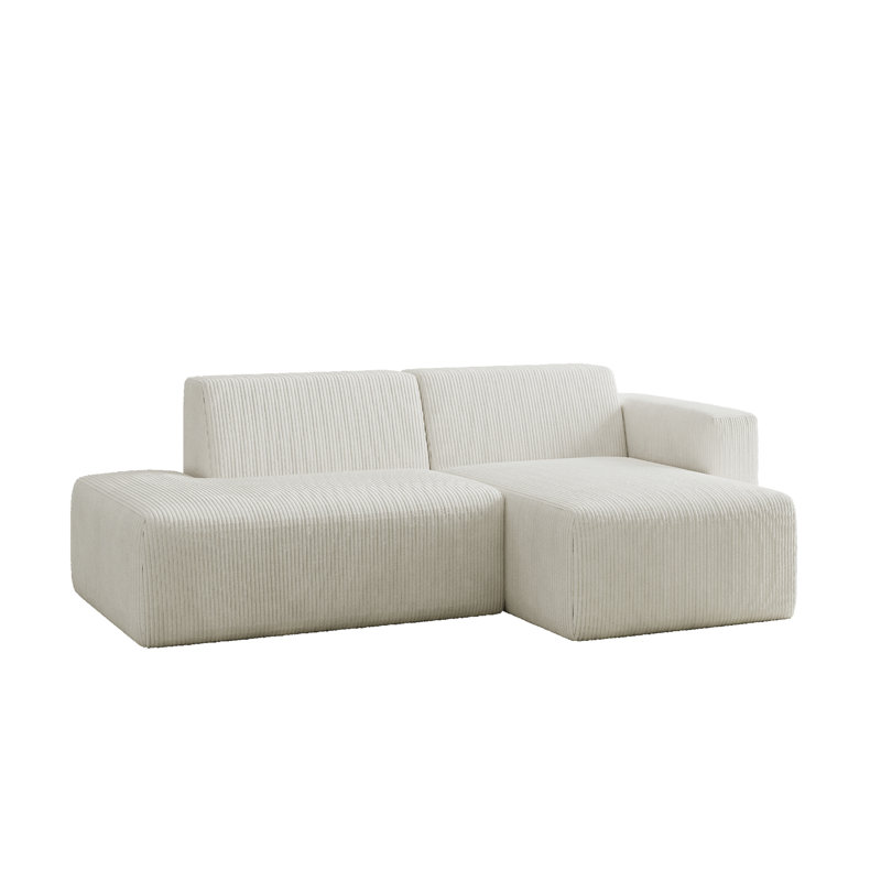 Berlare Modular Corner Sofa, Right Hand Facing, Beige Corduroy
