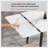 Expandable White Sintered Stone Dining Table And Chair Set-1702720488-1702720407